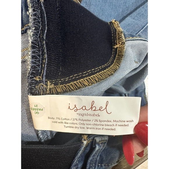 NWT Isabel Maternity By Ingrid & Isabel Skinny Jegging Jeans Blue Denim Size 8 - Picture 11 of 16